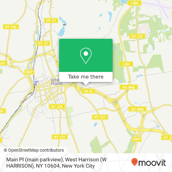 Mapa de Main Pl (main parkview), West Harrison (W HARRISON), NY 10604