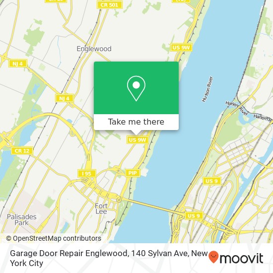 Garage Door Repair Englewood, 140 Sylvan Ave map