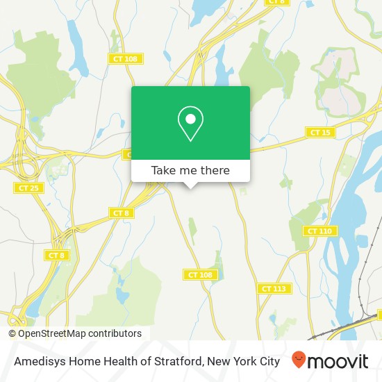 Mapa de Amedisys Home Health of Stratford, 99 Hawley Ln