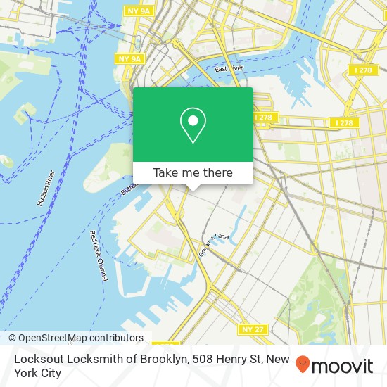 Locksout Locksmith of Brooklyn, 508 Henry St map