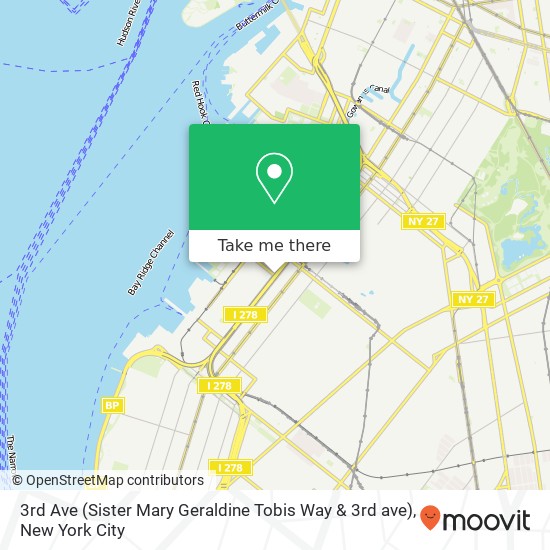 Mapa de 3rd Ave (Sister Mary Geraldine Tobis Way & 3rd ave), Brooklyn (NYC), NY 11232