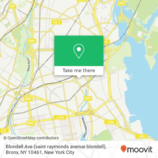Blondell Ave (saint raymonds avenue blondell), Bronx, NY 10461 map
