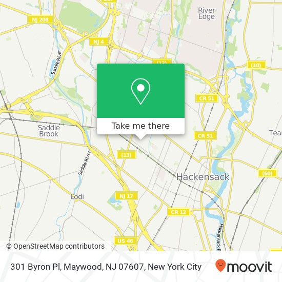 301 Byron Pl, Maywood, NJ 07607 map