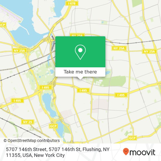 Mapa de 5707 146th Street, 5707 146th St, Flushing, NY 11355, USA