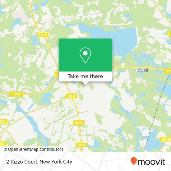 Mapa de 2 Rizzo Court, 2 Rizzo Ct, Howell, NJ 07731, USA