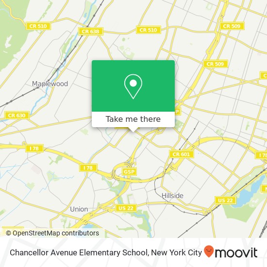 Mapa de Chancellor Avenue Elementary School