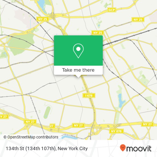 Mapa de 134th St (134th 107th), South Richmond Hill, NY 11419