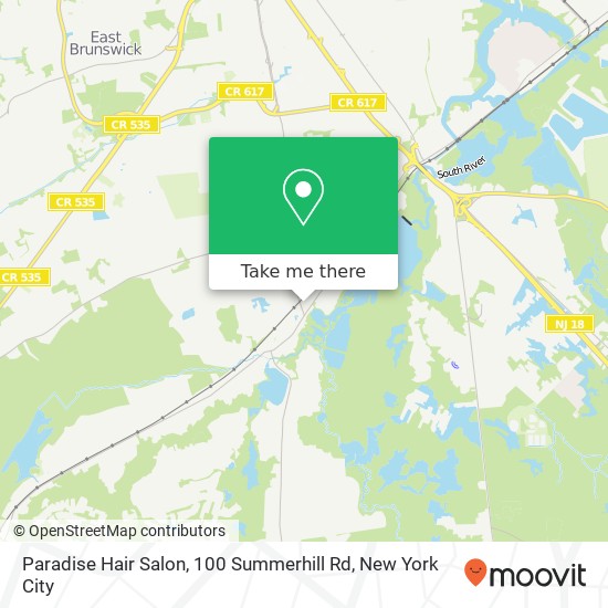 Mapa de Paradise Hair Salon, 100 Summerhill Rd