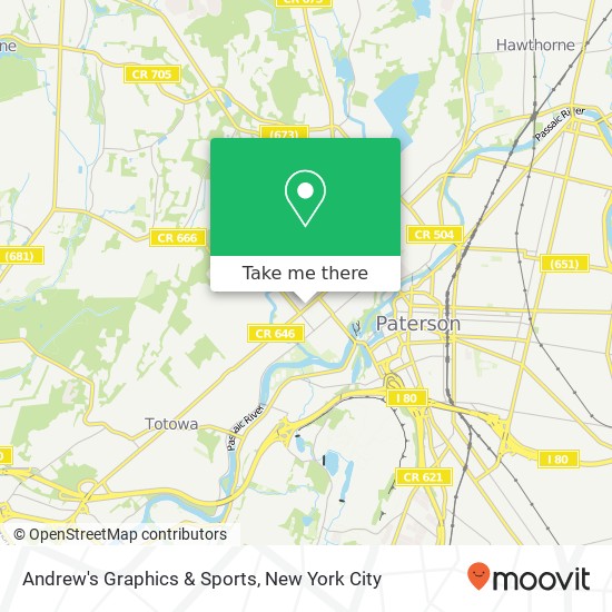 Mapa de Andrew's Graphics & Sports, 311 Union Ave