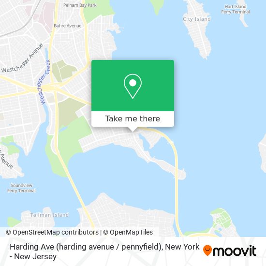 Harding Ave (harding avenue / pennyfield) map