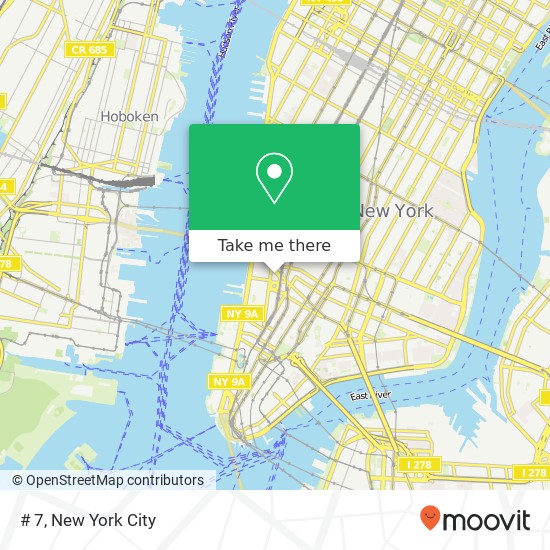 Mapa de # 7, 12 Vestry St # 7, New York, NY 10013, USA