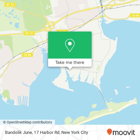 Mapa de Bandolik June, 17 Harbor Rd