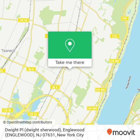 Mapa de Dwight Pl (dwight sherwood), Englewood (ENGLEWOOD), NJ 07631