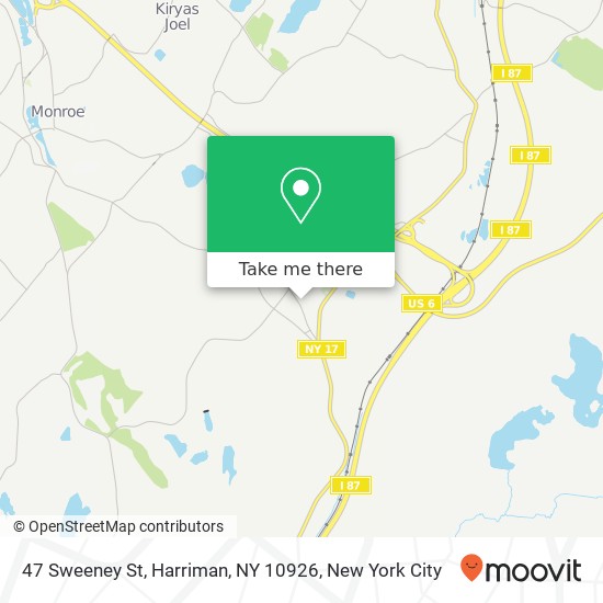 47 Sweeney St, Harriman, NY 10926 map