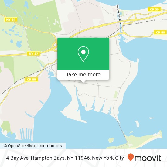 Mapa de 4 Bay Ave, Hampton Bays, NY 11946