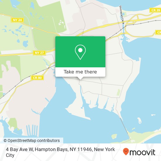 4 Bay Ave W, Hampton Bays, NY 11946 map