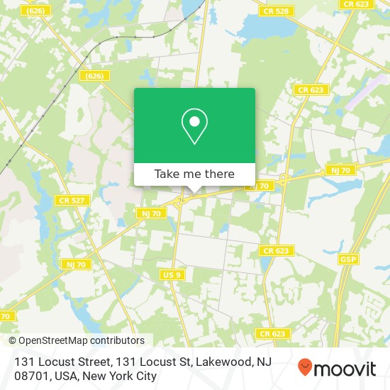 131 Locust Street, 131 Locust St, Lakewood, NJ 08701, USA map