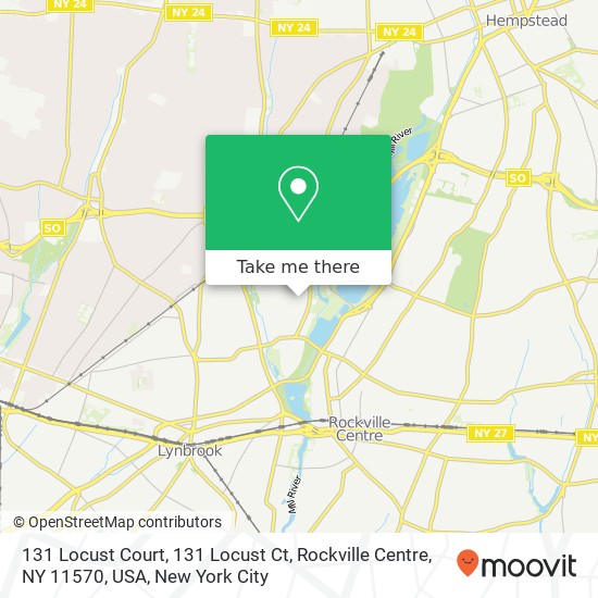 Mapa de 131 Locust Court, 131 Locust Ct, Rockville Centre, NY 11570, USA
