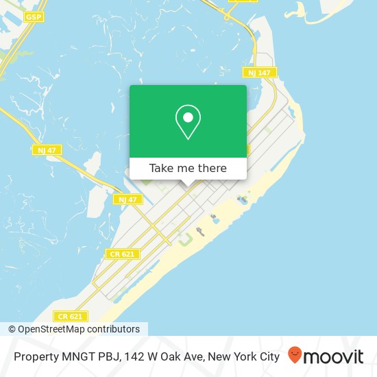 Mapa de Property MNGT PBJ, 142 W Oak Ave