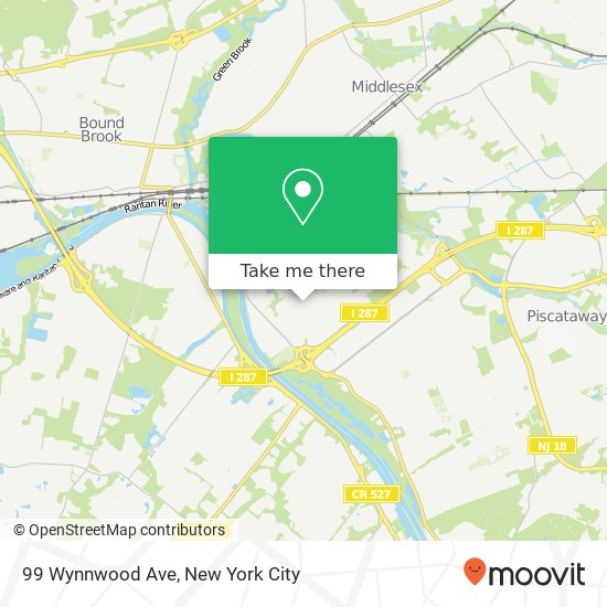 Mapa de 99 Wynnwood Ave, Piscataway, NJ 08854