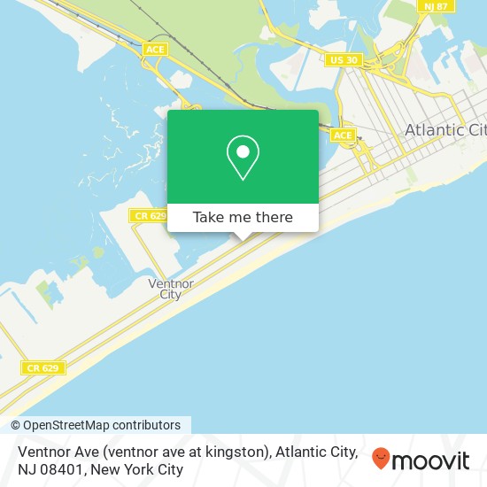 Ventnor Ave (ventnor ave at kingston), Atlantic City, NJ 08401 map