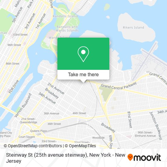 Mapa de Steinway St (25th avenue steinway)