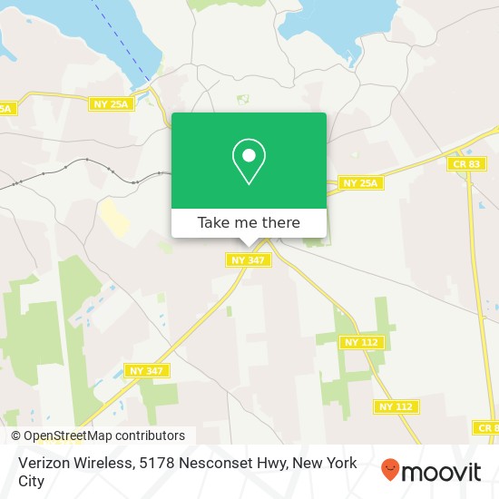 Verizon Wireless, 5178 Nesconset Hwy map