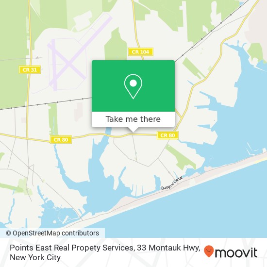 Points East Real Propety Services, 33 Montauk Hwy map