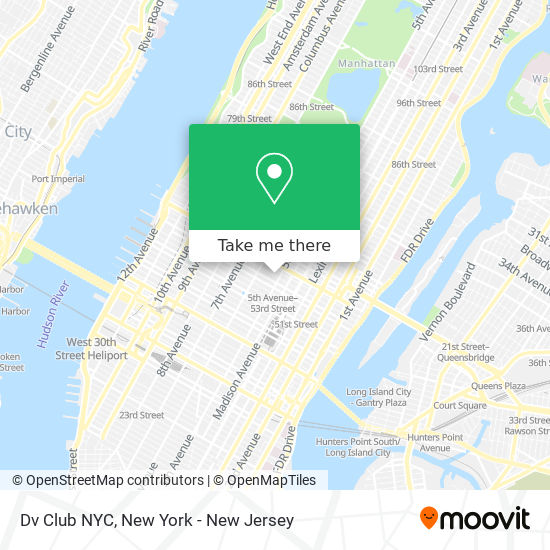 Mapa de Dv Club NYC