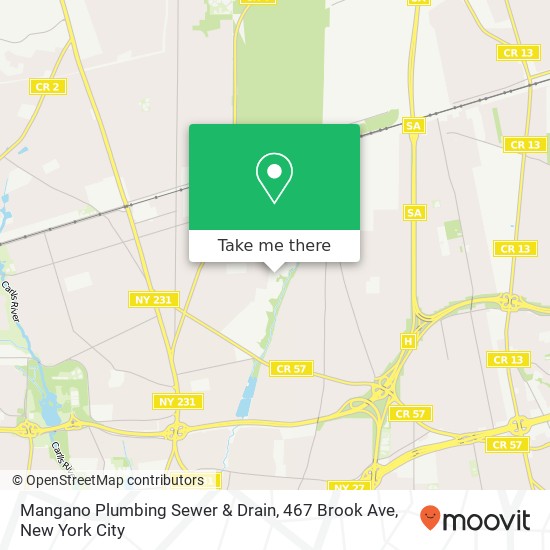 Mapa de Mangano Plumbing Sewer & Drain, 467 Brook Ave