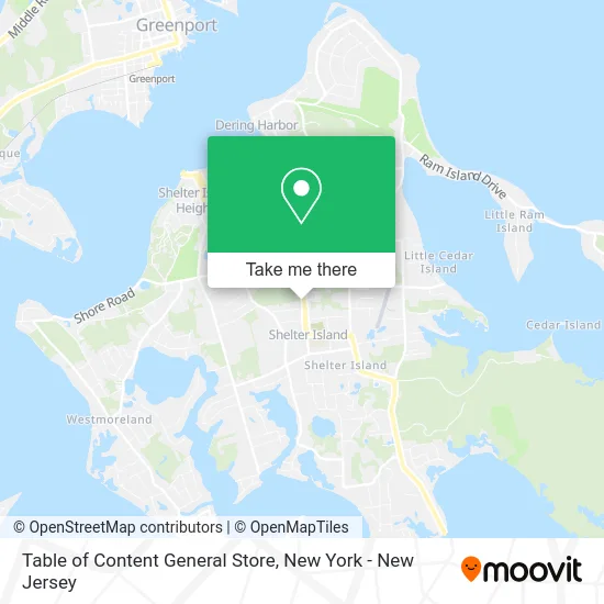 Table of Content General Store map