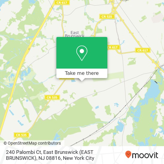 240 Palombi Ct, East Brunswick (EAST BRUNSWICK), NJ 08816 map