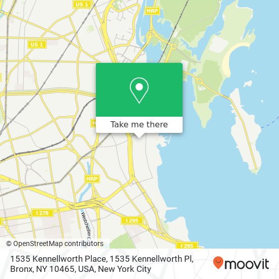 Mapa de 1535 Kennellworth Place, 1535 Kennellworth Pl, Bronx, NY 10465, USA