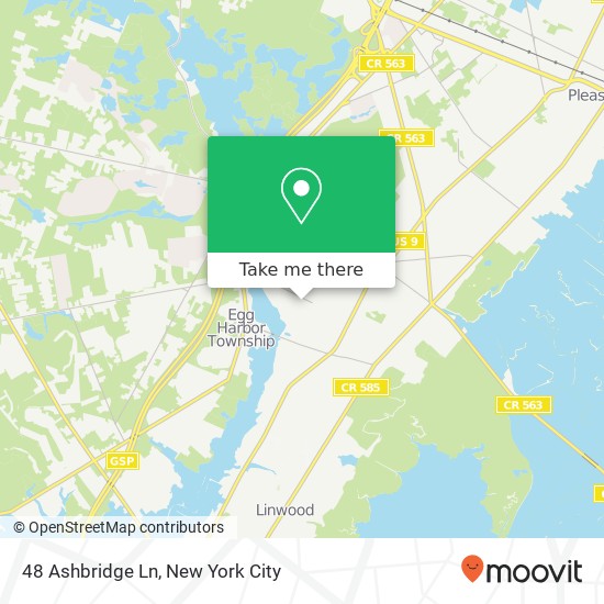 Mapa de 48 Ashbridge Ln, Linwood, NJ 08221