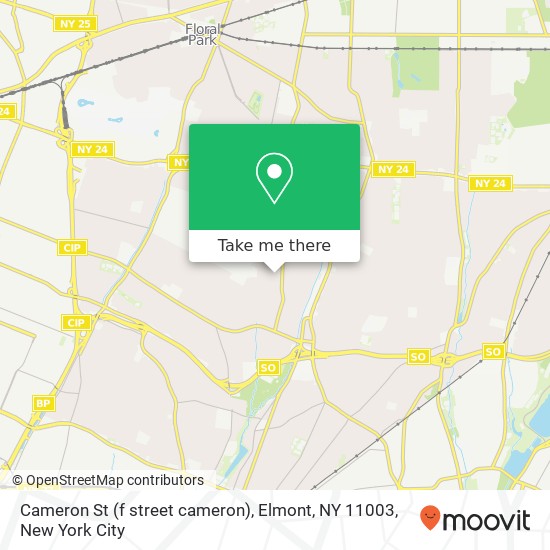 Cameron St (f street cameron), Elmont, NY 11003 map