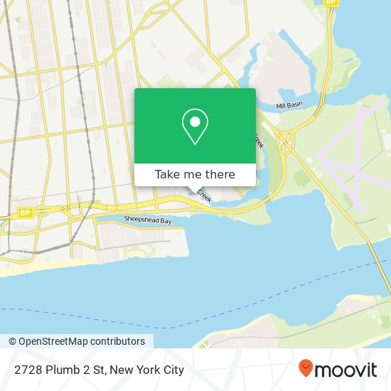 Mapa de 2728 Plumb 2 St, Brooklyn, NY 11235