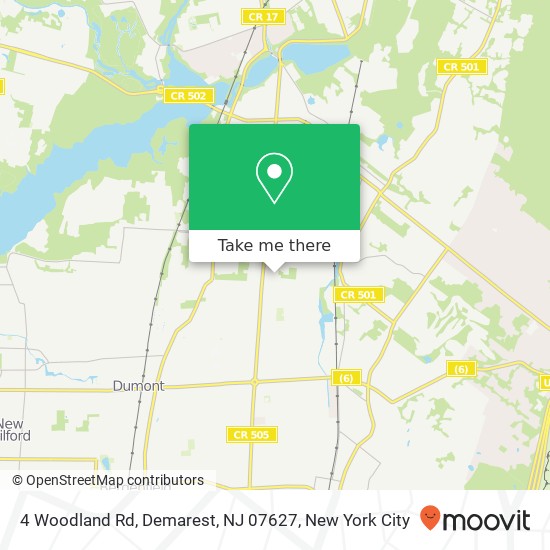 Mapa de 4 Woodland Rd, Demarest, NJ 07627