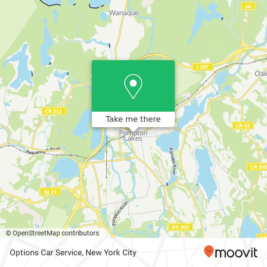 Mapa de Options Car Service