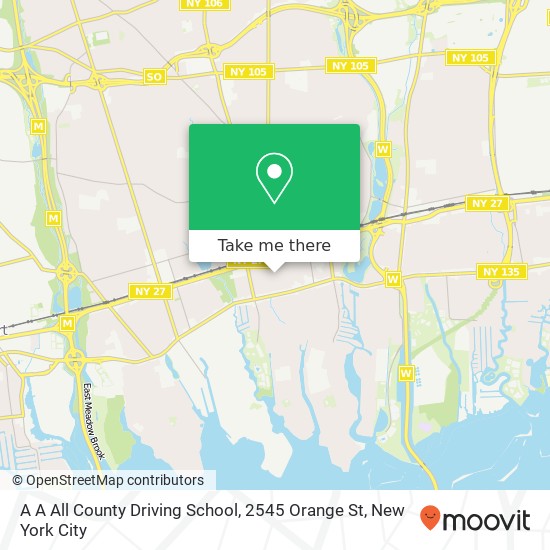 Mapa de A A All County Driving School, 2545 Orange St