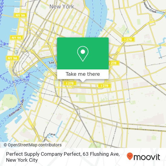 Mapa de Perfect Supply Company Perfect, 63 Flushing Ave