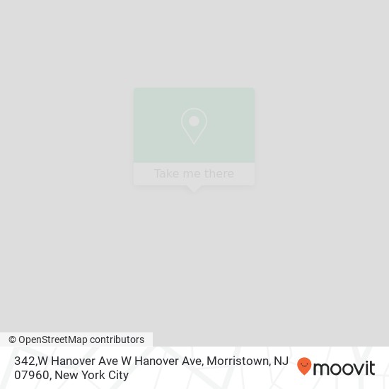 Mapa de 342,W Hanover Ave W Hanover Ave, Morristown, NJ 07960