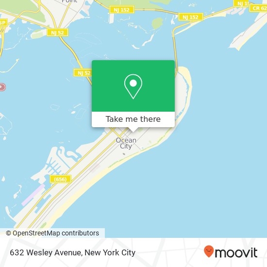 632 Wesley Avenue, 632 Wesley Ave, Ocean City, NJ 08226, USA map