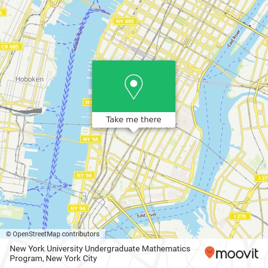 Mapa de New York University Undergraduate Mathematics Program, 251 Mercer St