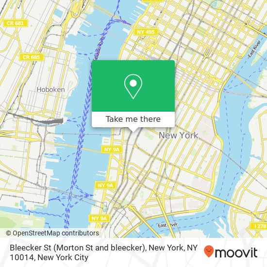 Bleecker St (Morton St and bleecker), New York, NY 10014 map