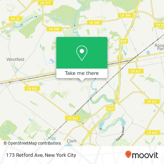 173 Retford Ave, Cranford, NJ 07016 map