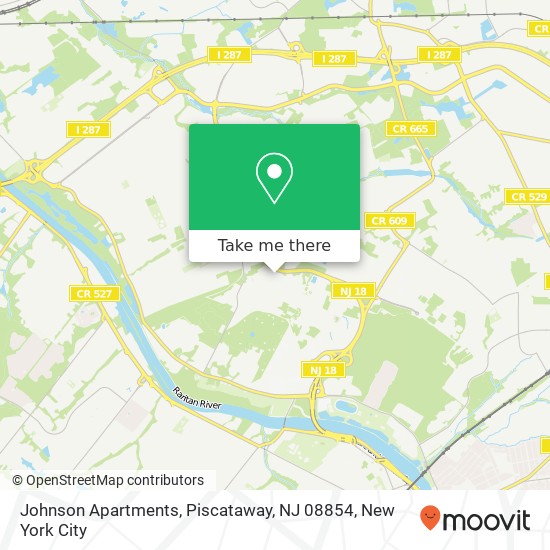 Mapa de Johnson Apartments, Piscataway, NJ 08854