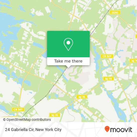 Mapa de 24 Gabriella Cir, Manchester Twp, NJ 08759