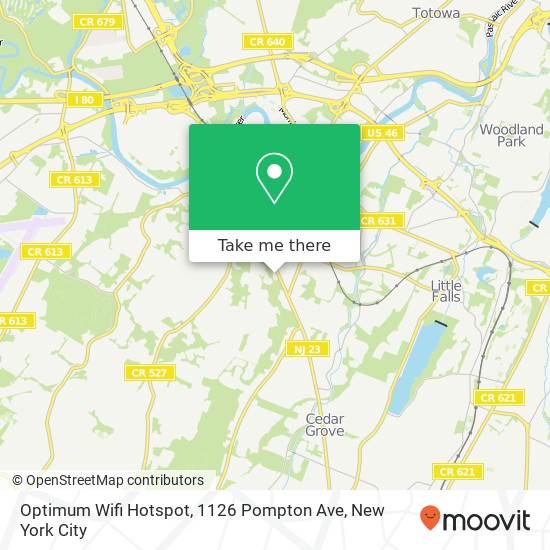 Optimum Wifi Hotspot, 1126 Pompton Ave map