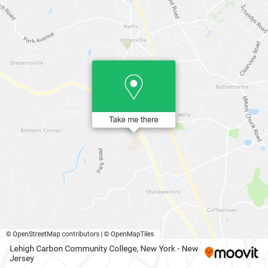 Mapa de Lehigh Carbon Community College