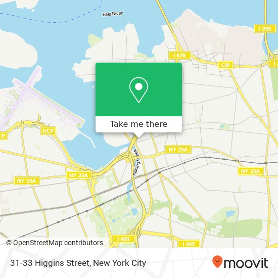 Mapa de 31-33 Higgins Street, 31-33 Higgins St, Flushing, NY 11354, USA